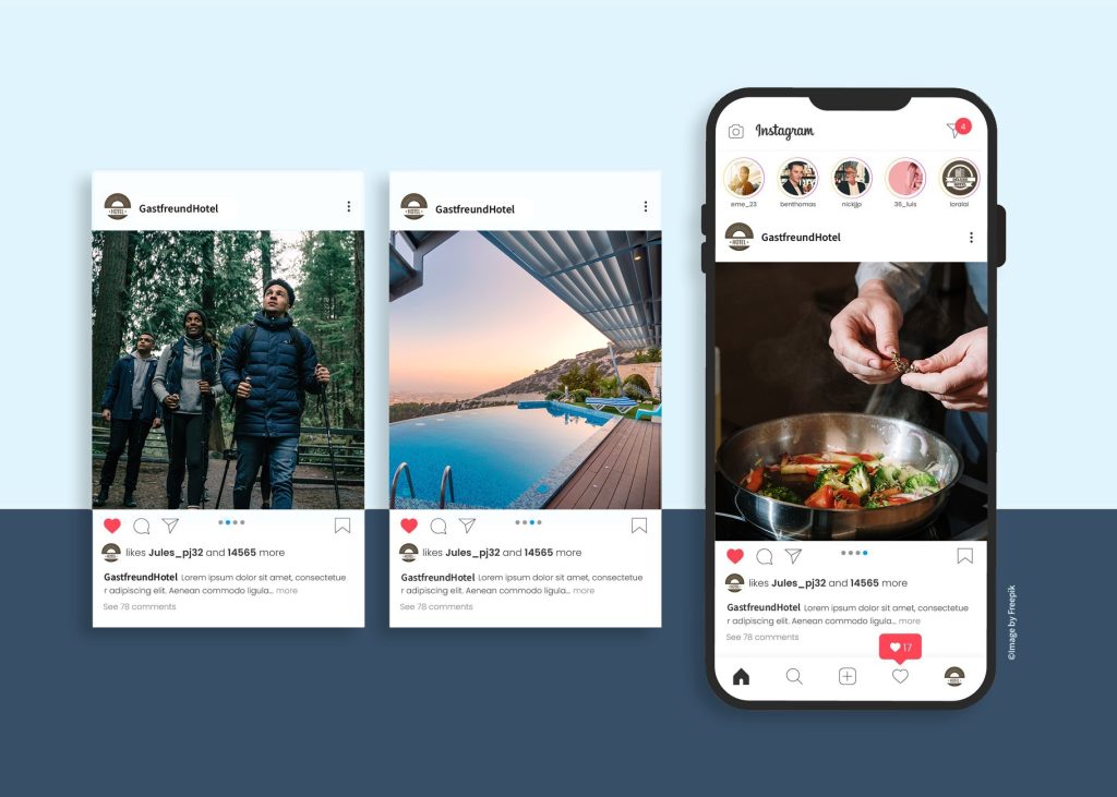 3-Instagram-Posts-example-hotel-Hotelcore-Gastfreund-GmbH